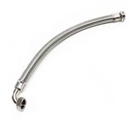 Wiltec Tuyau d'eau en acier flexible 0,5 m DN25 33,7 mm, tuyau blindé pour pompe, installations d'alimentation en eau domestiques et réservoirs sous pression