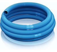 Wiltec Tuyau piscine bleu – 30 m de long, Ø 38 mm – Tuyau solaire flottant à sections préformées – 190 g/m – Europe – Boyau d’aspiration solaire