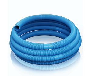 Wiltec Tuyau piscine bleu - 6 m de long, Ø 38 mm - Tuyau solaire flottant à sections préformées - 190 g/m - made in Europe - Boyau d’aspiration solaire