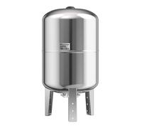 Wiltec Réservoir pression à vessie – 50 Litres – 1230 x 330 x 330 mm – en Acier inoxydable – Version verticale – Surpresseur pour la surpression eau domestique – Réservoir Cuve suppresseur pour pompe