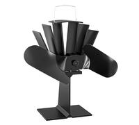 WilTec Ventilateur de poêle à bois - 2 Pales - 1100 tr/min - 70-350 °C - Autoalimentation thermique par Chaleur Sans courant - Distribution homogène de chaleur de cheminée