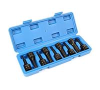 WilTec XPOtool lot de 9 douilles hocs 12,5mm (½″) tête ronde forme d’étoile 6 branches T20-T70 75mm