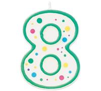 Wilton Candle, Bougie d'anniversaire, Green #8 | Bougie Chiffre pour Gâteaux, Tartes et Cupcakes, Pour Anniversaires, Anniversaires de Mariage et Remises de Diplômes