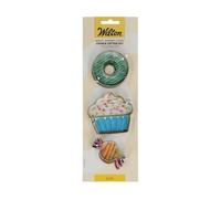 Wilton Cookie Cutter Donut Cupcake Candy: Emporte-pièces en Acier Inoxydable pour Biscuits, Cookies et Décorations en Fondant, Lave-Vaisselle - Set/3