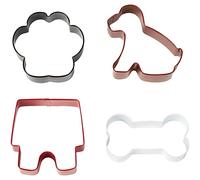 Wilton Cookie Cutter Set Emporte-Pièces, Pet Theme, Set/4 | Emporte-pièces en aluminium, pour Biscuits, Sablés, Pâte, Fondant, Pâte d'Amande