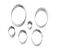 Wilton Cookie Cutter Set Emporte-Pièces Réversibles, Oval, Set/6 | Emporte-pièces en métal, Découpoirs pour Biscuits, Sablés, Pâte, Fondant, Pâte d’amande