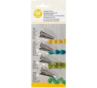 Wilton Ensemble de Douilles de Décoration pour Gâteaux, 4 Pièces (N°10, 32, 70, 105), Idéal pour Bordures et Motifs avec Glaçage - Lot de 4