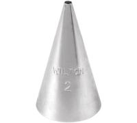 Wilton Douille Patisserie #2 en Acier Inoxydable pour Poche à Douille - Outil de Décoration pour Gâteaux, Biscuits, Muffins, Churros - Réutilisable et Compatible Lave-Vaisselle - #2 Rond