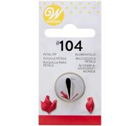 Wilton Decorating Tip, Douille à Pâtisserie, #104 Petal | Douille en inox, Réutilisable, Pour décorer gâteaux et cupcakes, Compatible lave-vaisselle