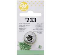 Wilton Decorating Tip, Douille à Pâtisserie, #233 Multi-Open Carded | Douille en inox, Réutilisable, Pour décorer gâteaux et cupcakes, Compatible lave-vaisselle