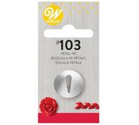 Wilton Douille à Pâtisserie #103 Pétale Cardé, Douille Professionnelle Métallique Buse de Glaçage Réutilisable pour la Décoration de Gateaux, Muffins et de Cupcakes
