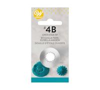 Wilton Douille à Pâtisserie #4B D'Étoile Ouverte, Douille Professionnelle Métallique Buse de Glaçage Réutilisable pour la Décoration de Gateaux, Muffins et de Cupcakes