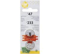 Wilton Douilles à Pâtisserie #47, #233, Douilles Professionnelle Métallique Buse de Glaçage Réutilisable pour la Décoration de Gateaux, Muffins et de Cupcakes