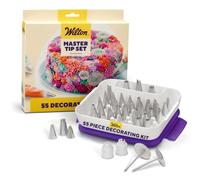 Wilton Douilles à Pâtisserie Coffret Complet Set/55, Douilles Professionnelle Métallique Buse de Glaçage Réutilisable pour la Décoration de Gateaux, Muffins et de Cupcakes