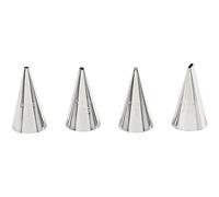 Wilton Douilles à Pâtisserie Set Écriture: Douilles Professionnelle #3, #55, #13, #44 en Métallique Buse de Glaçage Réutilisable pour la Décoration de Gateaux, Muffins et de Cupcakes