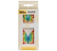 Wilton Edible Wafer Decorations Butterflies Rainbow: Papillons en papier comestible arc-en-ciel, Décorations en papier gaufrette, Impeccable pour décorer des gâteaux et cupcakes - Lot de 8