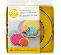 Wilton Emporte-Pièce Rond Métal Lot de 4, Emporte-Pièces Ronds, Decoupoir Patisserie en Plastique, DIY pour Découper la Pâte à Biscuits, Fondant, Pâte à Sucre