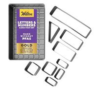 Wilton Ensemble de moules à gâteaux en fer-blanc en formes de lettres et de chiffres, antiadhésif, 36,8 x 22,8 cm (14,5 x 9 po), pour de nombreuses célébrations