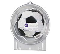 Wilton Moule à Gâteau Ballon de Football, 22 x 9 cm (8,75 x 3,5") 1 - Pack 2105-2044 Argent