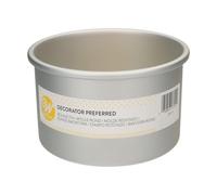 Wilton Moule Rond Extra Profond - Moule à Gâteau pour Cake Haut Moule à Tarte à Bords Très Hauts - Ø 15 x 10 cm, Argenté