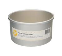 Wilton Moule Rond Extra Profond - Moule à Gâteau pour Cake Haut Moule à Tarte à Bords Très Hauts - Ø 17,5 x 10 cm, Argenté
