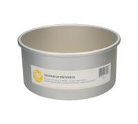 Wilton Moule Rond Extra Profond - Moule à Gâteau pour Cake Haut Moule à Tarte à Bords Très Hauts - Ø 20 x 10 cm, Argenté