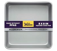 Wilton Performance Pans Moule à Gâteau Carré 20x20 cm : Moule Carré en Aluminium Anodisé pour Répartition Uniforme de la Chaleur, Moule à Pâtisserie, Moule à Gâteau Empilé - 20,3x20,3x5,08 cm