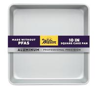 Wilton Performance Pans Moule à Gâteau Carré 25x25 cm : Moule Carré en Aluminium Anodisé pour Répartition Uniforme de la Chaleur, Moule à Pâtisserie, Moule à Gâteau Empilé - 25,4x25,4x5,08 cm