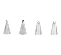 Wilton Douilles à Pâtisserie Set/4: Douilles Professionnelle #102, #104, #224, #352 en Métallique Réutilisable pour la Décoration de Gateaux, Muffins et de Cupcakes