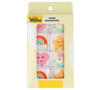 Wilton Sugar Decorations Unicorn Dream Set/8: Décors Sucrés Rêve Licorne: Cœurs, d’étoiles, d’arcs-en-ciel et de licornes, Décorer Cupcakes, Biscuits et Gâteaux, Decoration comestible gateau