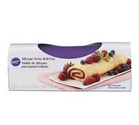 Wilton Tapis de Cuisson en Silicone Swiss Roll Cake Mat : Tapis Flexible Tapis pour Gâteau Roulé Schweizer Brötchen Moule à Rouler Rouleau à Gâteau Plaque de Cuisson - 22,8 x 33 cm