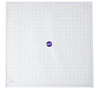 Wilton Tapis Tapis de Pâtisserie Roll N Cut - Tapis de Travail en Plastique avec Mesures et Repères pour Étaler et Découper Le Fondant, Le Massepain et la Pâte - 59 x 60 cm