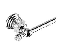 WINCASE Barre Porte-Serviettes chromée de 61 cm, réglable en Cristal, Porte-Serviettes Simple argenté pour Salle de Bain, Montage Mural Moderne
