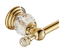 WINCASE Barre Porte-Serviettes Unique et réglable en Cristal, pour Salle de Bain, Fixation Murale, Finition dorée