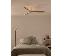 WIND CALM CUSTOM RATTAN - Ventilateur De Plafond 40W Silencieux Ø132 Cm Avec Éclairage LED Dans Le Corps Et La Lampe Télécommande