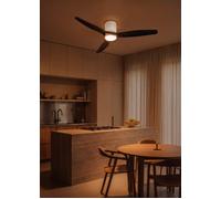 WIND CALM CUSTOM RATTAN - Ventilateur De Plafond 40W Silencieux Ø132 Cm Avec Éclairage LED Dans Le Corps Et La Lampe Télécommande