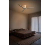 WIND CALM CUSTOM RATTAN - Ventilateur de plafond 40W silencieux Ø132 cm avec éclairage LED dans le corps et la lampe -
