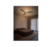 WIND CALM CUSTOM RATTAN - Ventilateur de plafond 40W silencieux Ø132 cm avec éclairage LED dans le corps et la lampe -