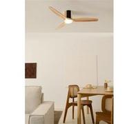 WIND CALM CUSTOM WOVEN - Ventilateur de plafond silencieux 40W Ø132 cm en bois 100 % avec lumière LED -