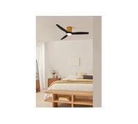 WIND CALM CUSTOM WOVEN - Ventilateur de plafond silencieux 40W Ø132 cm en bois 100 % avec lumière LED -