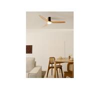WIND CALM CUSTOM WOVEN - Ventilateur de plafond silencieux 40W Ø132 cm en bois 100 % avec lumière LED -