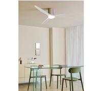 WIND CALM CUSTOM WOVEN - Ventilateur de plafond silencieux 40W Ø132 cm en bois 100 % avec lumière LED -