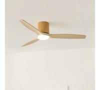 WIND CALM CUSTOM WOVEN - Ventilateur De Plafond Silencieux 40W Ø132 Cm En Bois 100 % Avec Lumière LED Télécommande