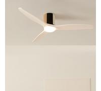 WIND CALM CUSTOM WOVEN - Ventilateur De Plafond Silencieux 40W Ø132 Cm En Bois 100 % Avec Lumière LED Télécommande