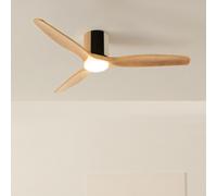 WIND CALM CUSTOM WOVEN - Ventilateur De Plafond Silencieux 40W Ø132 Cm En Bois 100 % Avec Lumière LED Télécommande