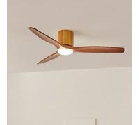 WIND CALM CUSTOM WOVEN - Ventilateur De Plafond Silencieux 40W Ø132 Cm En Bois 100 % Avec Lumière LED Télécommande