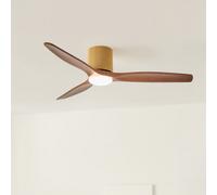 WIND CALM CUSTOM WOVEN - Ventilateur De Plafond Silencieux 40W Ø132 Cm En Bois 100 % Avec Lumière LED Télécommande