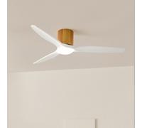 WIND CALM CUSTOM WOVEN - Ventilateur De Plafond Silencieux 40W Ø132 Cm En Bois 100 % Avec Lumière LED Télécommande
