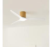 WIND CALM CUSTOM WOVEN - Ventilateur De Plafond Silencieux 40W Ø132 Cm En Bois 100 % Avec Lumière LED Télécommande