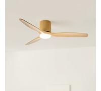 WIND CALM CUSTOM WOVEN - Ventilateur De Plafond Silencieux 40W Ø132 Cm En Bois 100 % Avec Lumière LED Télécommande